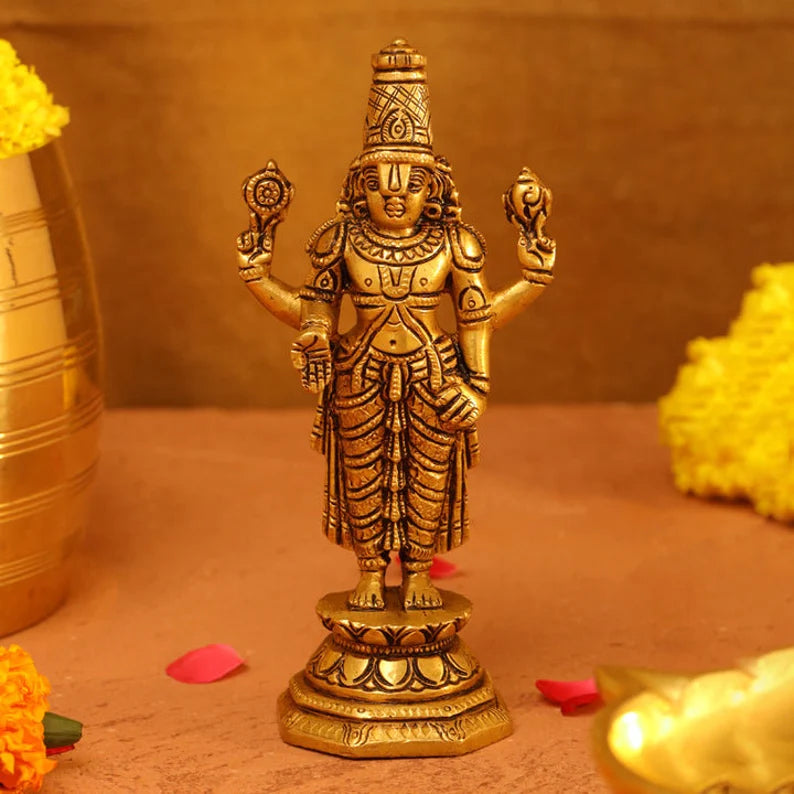 Tirupati Balaji Brass Statue